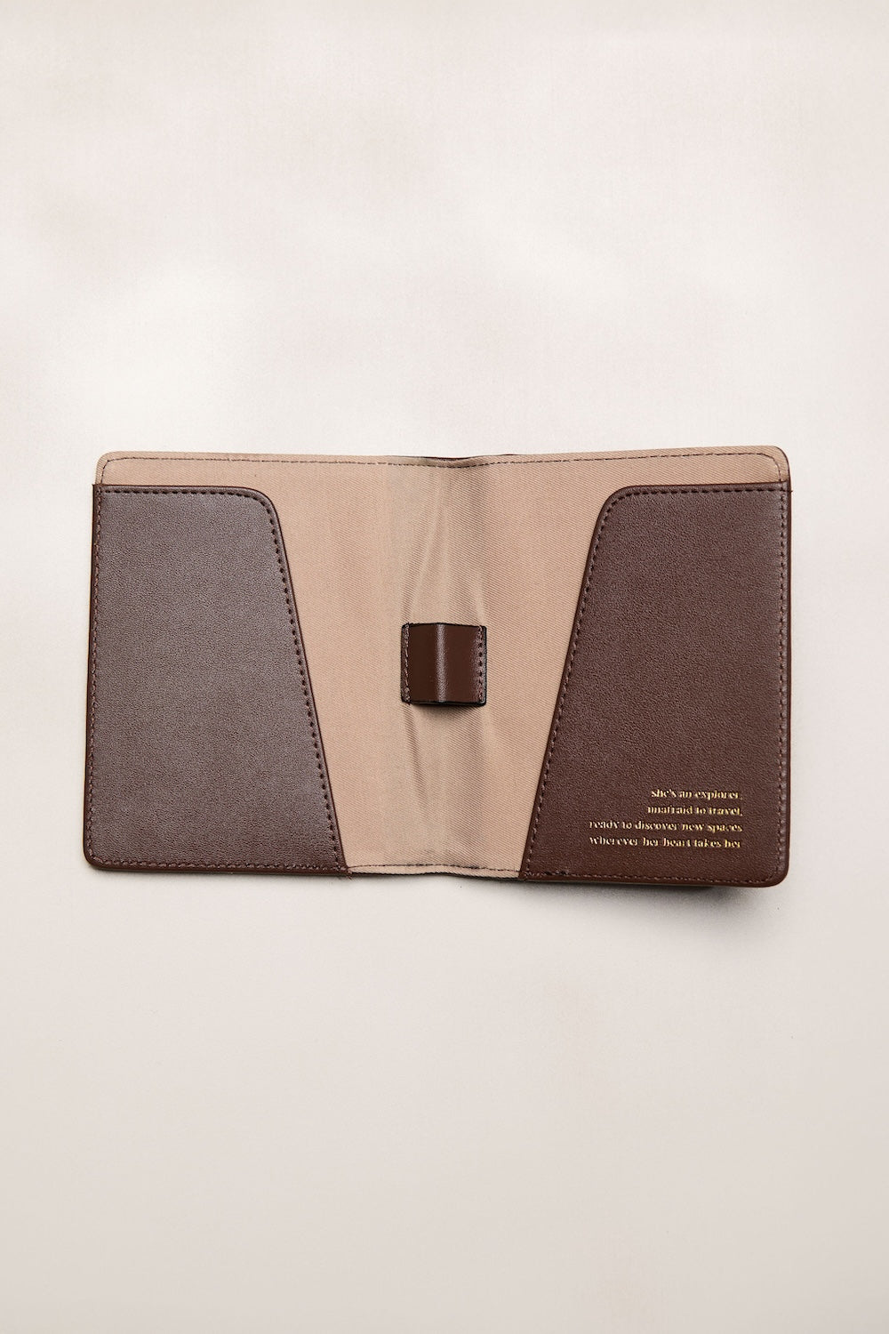 Chocolate Heiych passport wallet with card slots