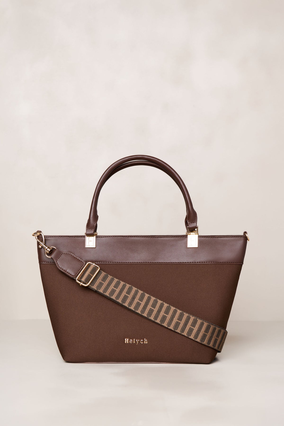 Chocolate crossbody bag strap with adjustable height