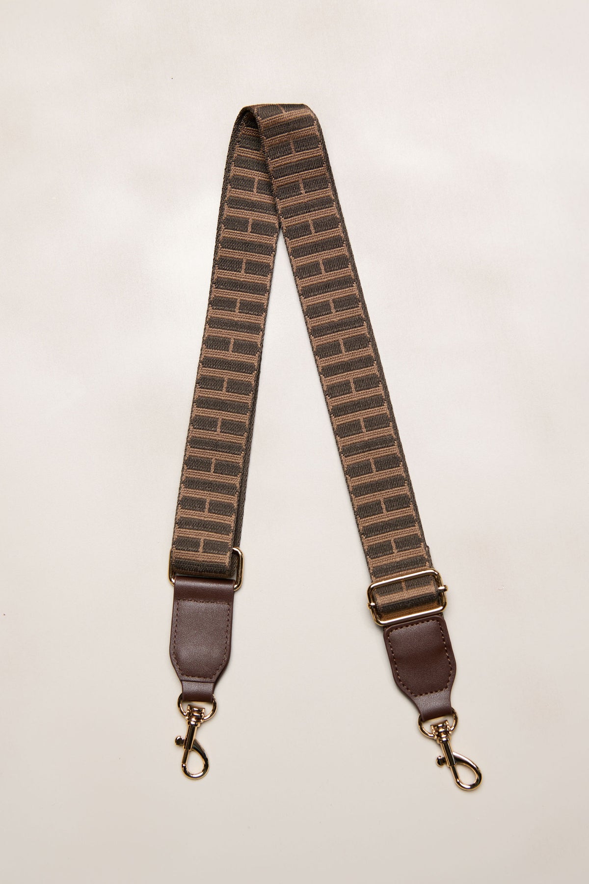 Chocolate brown adjustable crossbody strap 