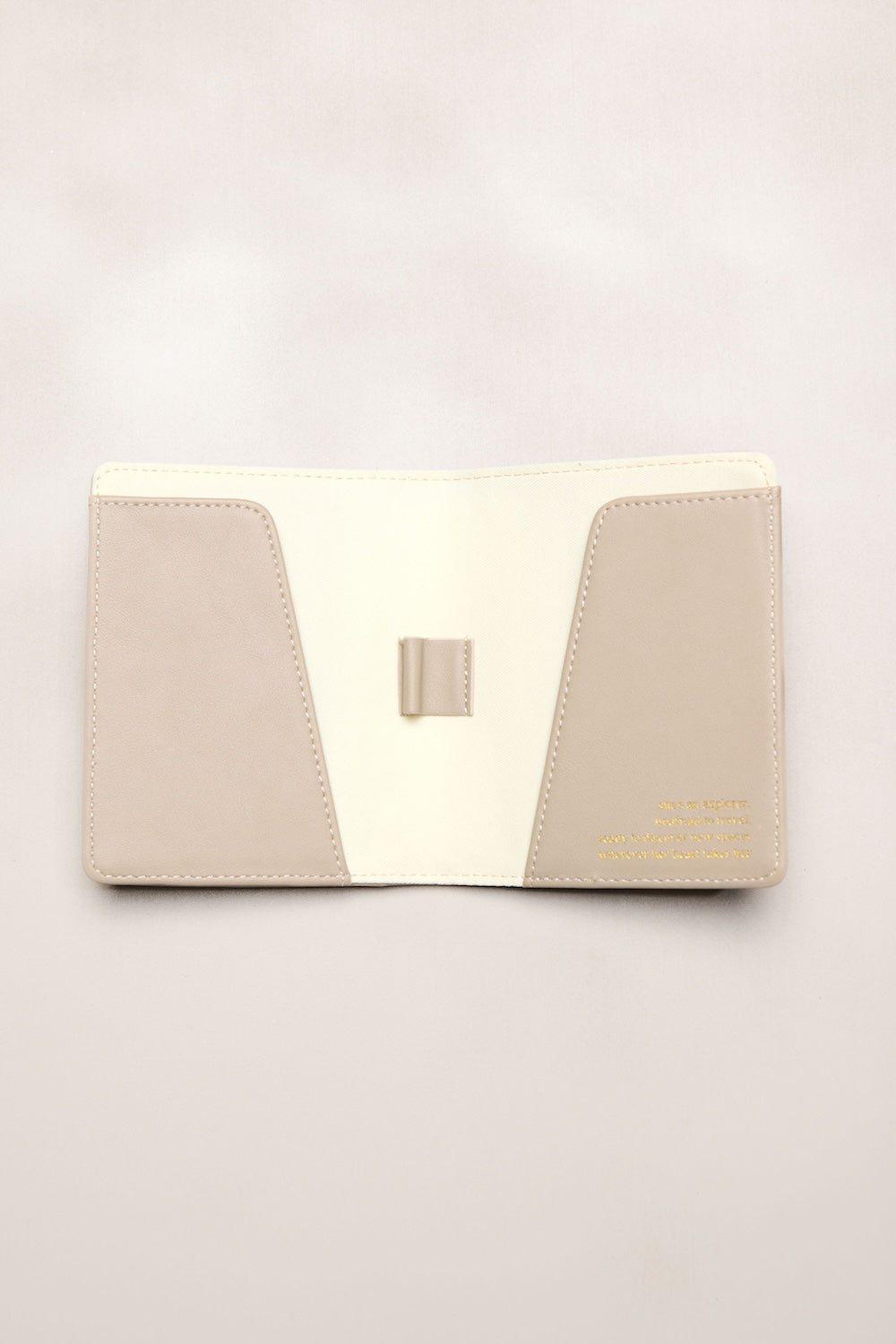 Taupe Heiych passport wallet with card slots