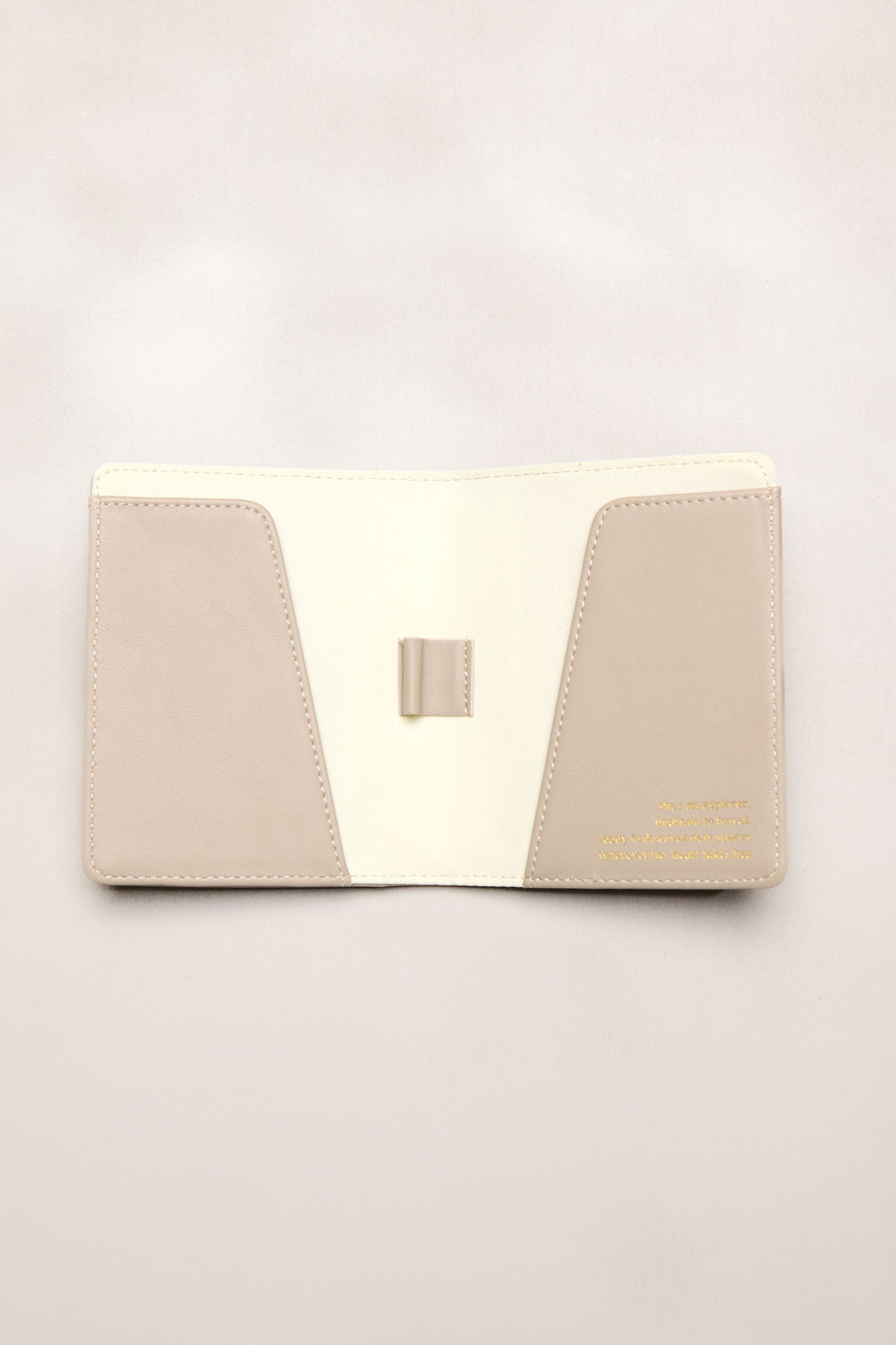 Taupe Heiych passport wallet with card slots