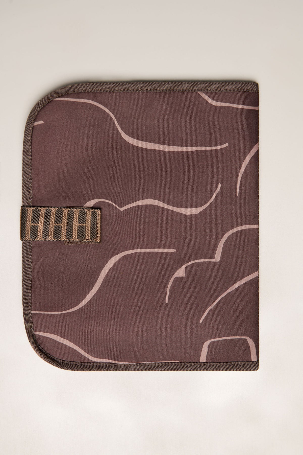 Chocolate Heiych change mat and laptop sleeve